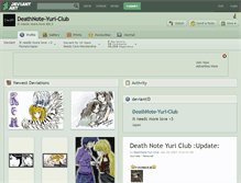 Tablet Screenshot of deathnote-yuri-club.deviantart.com