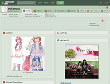 Tablet Screenshot of myfamous.deviantart.com