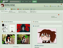 Tablet Screenshot of michiko-michan.deviantart.com