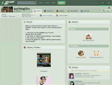 Tablet Screenshot of anythingtd.deviantart.com