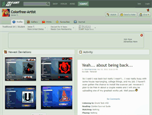 Tablet Screenshot of colorfree-artist.deviantart.com