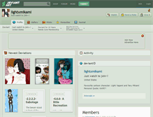 Tablet Screenshot of lightxmikami.deviantart.com
