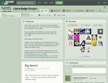 Tablet Screenshot of llama-badge-group.deviantart.com