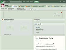 Tablet Screenshot of nonart.deviantart.com