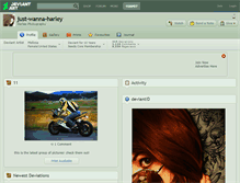 Tablet Screenshot of just-wanna-harley.deviantart.com