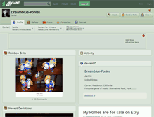 Tablet Screenshot of dreamblue-ponies.deviantart.com