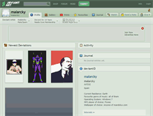 Tablet Screenshot of malarcky.deviantart.com