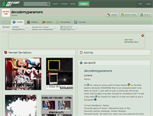 Tablet Screenshot of decodemyparamore.deviantart.com