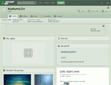 Tablet Screenshot of bluebunny224.deviantart.com