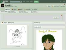 Tablet Screenshot of derek8121.deviantart.com