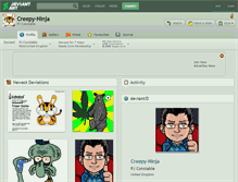 Tablet Screenshot of creepy-ninja.deviantart.com