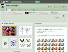 Tablet Screenshot of centauri-the-adgryx.deviantart.com
