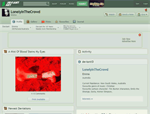 Tablet Screenshot of lonelyinthecrowd.deviantart.com