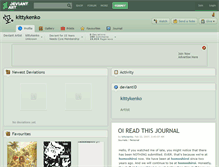 Tablet Screenshot of kittykenko.deviantart.com