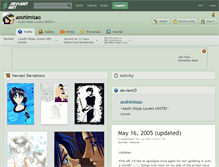 Tablet Screenshot of aoshimisao.deviantart.com