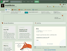 Tablet Screenshot of josephbenton.deviantart.com