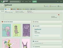 Tablet Screenshot of katefreund.deviantart.com