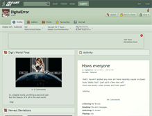 Tablet Screenshot of digitalerror.deviantart.com