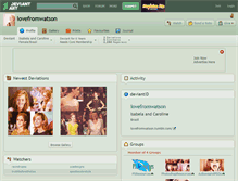 Tablet Screenshot of lovefromwatson.deviantart.com