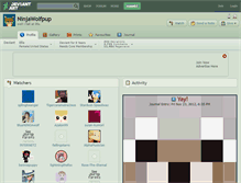 Tablet Screenshot of ninjawolfpup.deviantart.com