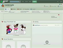 Tablet Screenshot of cassidycoyote.deviantart.com