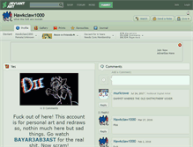 Tablet Screenshot of hawkclaw1000.deviantart.com
