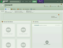 Tablet Screenshot of minnman20.deviantart.com