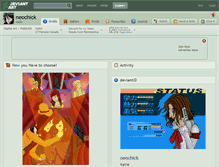 Tablet Screenshot of neochick.deviantart.com