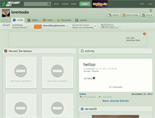 Tablet Screenshot of loverboobs.deviantart.com
