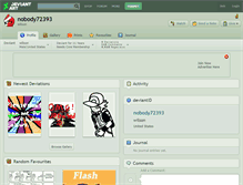 Tablet Screenshot of nobody72393.deviantart.com