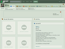 Tablet Screenshot of girl-q.deviantart.com