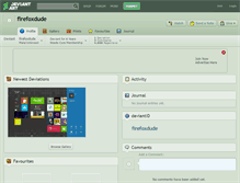 Tablet Screenshot of firefoxdude.deviantart.com