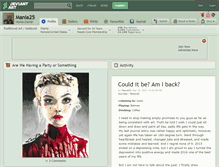 Tablet Screenshot of mania25.deviantart.com