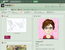 Tablet Screenshot of budgiegirl.deviantart.com