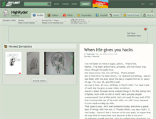 Tablet Screenshot of highryder.deviantart.com
