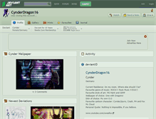 Tablet Screenshot of cynderdragon16.deviantart.com