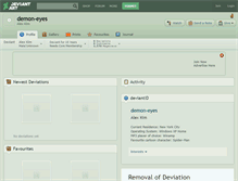 Tablet Screenshot of demon-eyes.deviantart.com