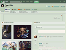 Tablet Screenshot of freakykitty.deviantart.com
