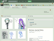 Tablet Screenshot of kristal28.deviantart.com