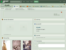Tablet Screenshot of dryade.deviantart.com