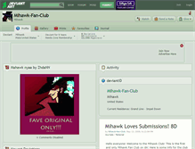 Tablet Screenshot of mihawk-fan-club.deviantart.com