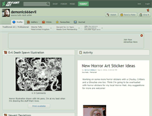 Tablet Screenshot of demonic666evil.deviantart.com
