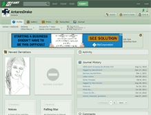 Tablet Screenshot of antaresdrake.deviantart.com