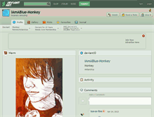 Tablet Screenshot of iamablue-monkey.deviantart.com