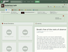 Tablet Screenshot of mysterious-lupis.deviantart.com