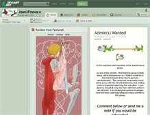 Tablet Screenshot of joanxfrance.deviantart.com