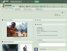 Tablet Screenshot of nerdiesid.deviantart.com