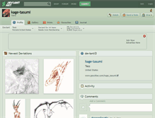 Tablet Screenshot of kage-tasumi.deviantart.com