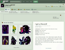 Tablet Screenshot of cyberwolf7777.deviantart.com