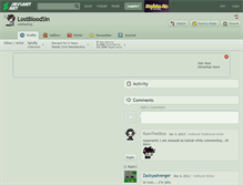 Tablet Screenshot of lostbloodsin.deviantart.com